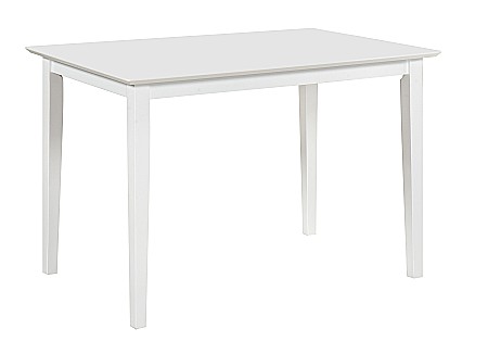 Masa living si bucatarie Bali, MDF, structura lemn masiv, 4 persoane, 112x72x74 cm, alb [3]