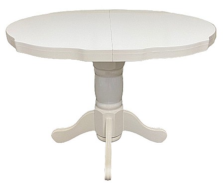 Masa living si bucatarie extensibila SB Fan, MDF Furniruit, structura lemn masiv, 4 persoane, 100-133,5x99x74 cm, alb [7]