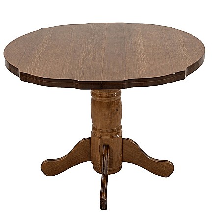 Masa living si bucatarie extensibila SB Fan, MDF Furniruit, structura lemn masiv, 4 persoane, 100-133,5x99x74 cm, nuc [1]