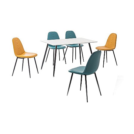 Mese stil scandinav - Masa living SL Floro alb - negru