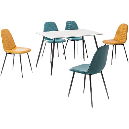 Masa living SL Floro alb - negru [1]