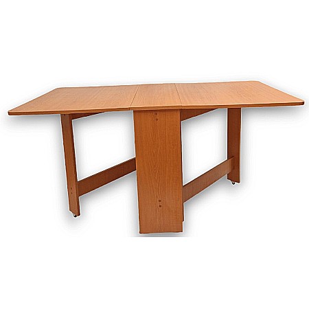 Produse - Masa plianta MD1, bucatarie si living, Pal Melaminat, colturi rotunjite, 6 persoane, 160x80x75 cm, fag