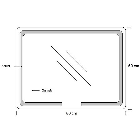 Oglinda baie GNMD21 cu iluminare LED, functie dezaburire, ceas si termometru, 80 cm, suspendata, alb [4]
