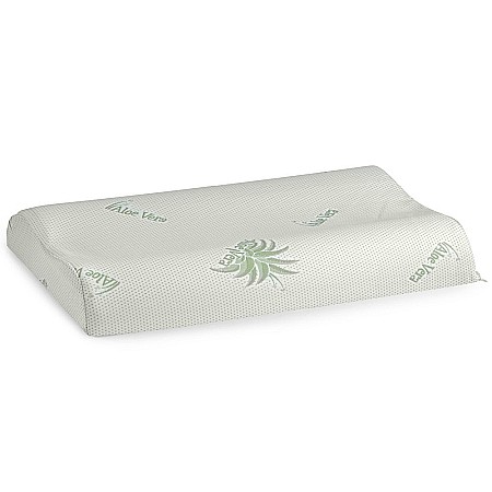 Produse - Perna Ergonomica Memory Aloe Vera, 42x72x12 cm, sustinere ortopedica, husa detasabila, lavabila la 40°C