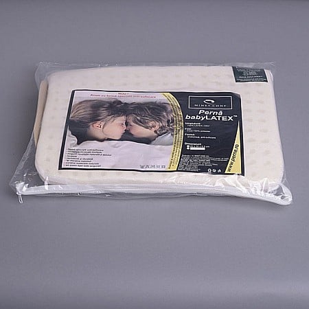 Perna latex pentru copii, 40x30 cm, husa bumbac, antialergenica, antibacteriana, ecologica [1]