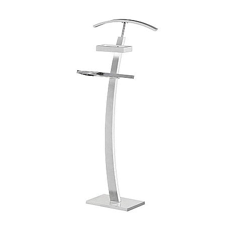 Portmantouri - Portmantou suport haine HM WU13, lemn, baza metalica cromata, 117 cm, alb