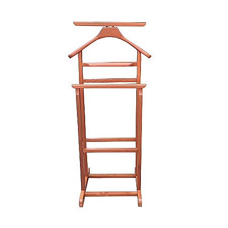 Portmantou suport haine, tip valet, dublu, din lemn masiv, 102 cm, cires [2]