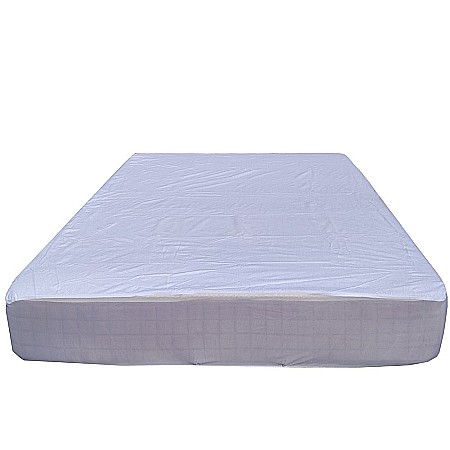Protectie impermeabila saltea, bumbac, 90x200 cm, interior poliuretan, lavabila la 90°C, alb [4]
