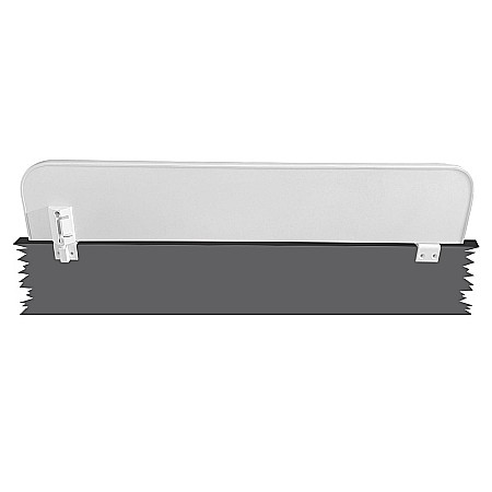 Protectie laterala rabatabila pentru pat copii, detasabila, cu cleme, Pal Melaminat, 70x14 cm, alb [1]