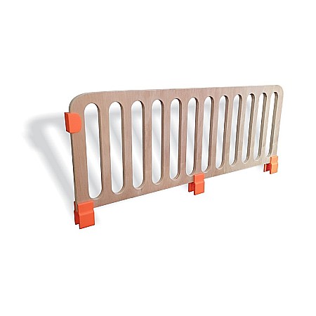 Protectie laterala tip grilaj pentru pat copii detasabila, cu cleme, lemn, 60x23 cm, natur [1]