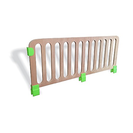 Protectie laterala tip grilaj pentru pat copii detasabila, cu cleme, lemn, 60x23 cm, natur [1]