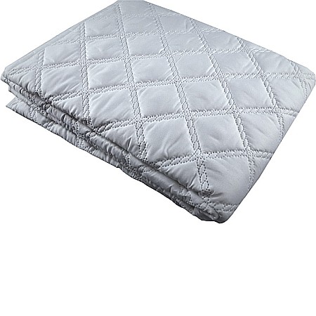 Protectie saltea bumbac cu elastic la colturi, 140x200 cm, umplutura fibre poliester, 150 g/m², lavabila la 90°C, alb [2]