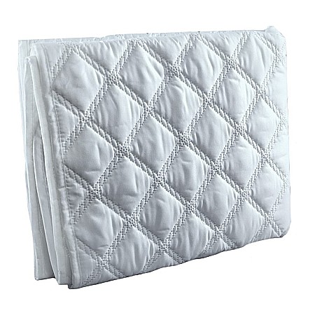 Protectii saltele - Protectie saltea hipoalergenica, 90x200 cm, colturi rotunjite, matlasata ultrasonic, antialergenica, lavabila la 95°C, alb
