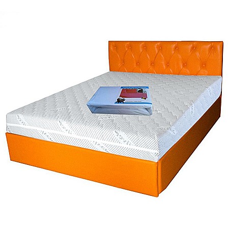 Saltele cu arcuri impachetate individual - Saltea cu arcuri impachetate individual pe 7 zone de confort, Marte Pocket One 180x200x23cm, husa detasabila, tricot aloe vera, hipoalergenica, fermitate mediu-soft, Saltsib