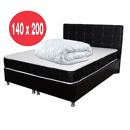 Saltea cu arcuri, Superortopedica Luna 140x200x20 cm, plasa de arcuri Bonell, sistem de aerisire perimetral, Saltsib plus pilota microfibra iarna, lavabila la 95°C [2]