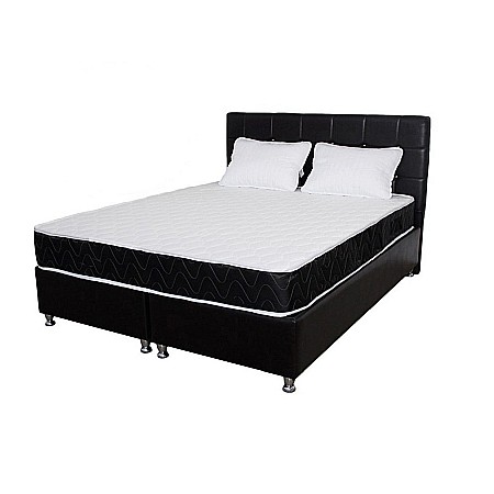 Saltea cu arcuri, Superortopedica Luna 160x200x20 cm, plasa de arcuri Bonell, sistem de aerisire perimetral, Saltsib plus 2 perne matlasate, umplutura fibre poliester hipoalergenice, 50x70cm [1]