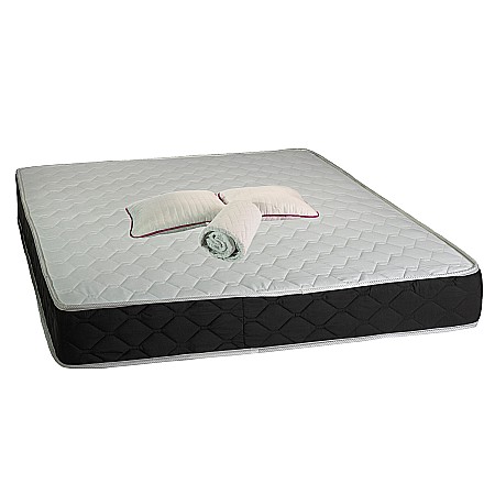 Saltele cu plasa de arcuri - Saltea cu arcuri, Superortopedica Luna 160x200x20 cm, plasa de arcuri Bonell, sistem de aerisire perimetral, Saltsib plus 2 perne matlasate, umplutura fibre poliester hipoalergenice, 50x70cm si husa hipoalergenica, lavabila la 95°C