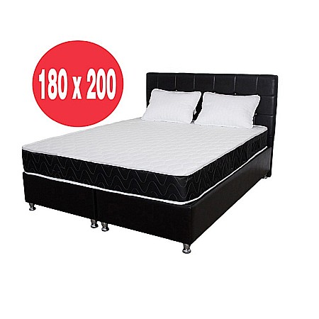 Saltea cu arcuri, Superortopedica Luna 180x200x20 cm, plasa de arcuri Bonell, sistem de aerisire perimetral, Saltsib plus 2 perne matlasate, umplutura fibre poliester hipoalergenice, 50x70cm [2]