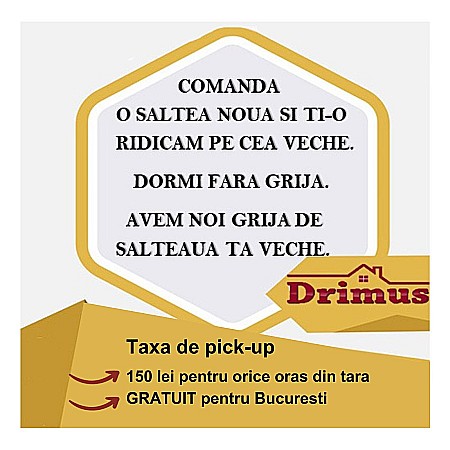 Saltea cu spuma, Hydra Comfort Flex 140x200x16cm, fermitate mediu spre tare, hipoalergenica, husa detasabila, Saltsib [3]