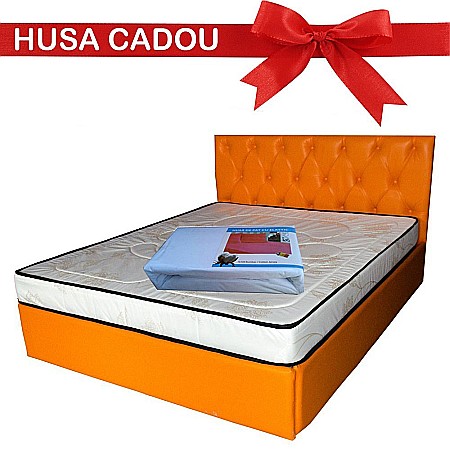 Saltea cu spuma, Venus Eco Memory 140x200x17cm, cu spuma poliuretanica, memory foam 2 cm, fermitate mediu spre tare, Saltsib [1]
