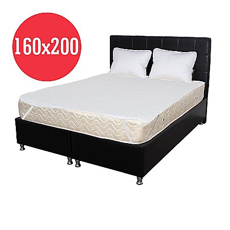 Saltea ortopedica cu arcuri, Super Ortopedica Sofia, 160x200x20cm, fermitate medie, plasa arcuri tip Bonell, fata vara-iarna, sistem aerisire cu butoni, Saltex plus 2 perne matlasate, 50x70cm si husa hipoalergenica, microfibra, lavabila la 95°C [1]