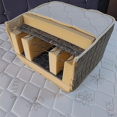 Saltea ortopedica cu arcuri, Venetia Super Ortopedica Lux Flexa 140x200x30cm, fermitate tare, plasa arcuri tip Bonell, reversibila, sistem aerisire perimetral, Saltex [6]