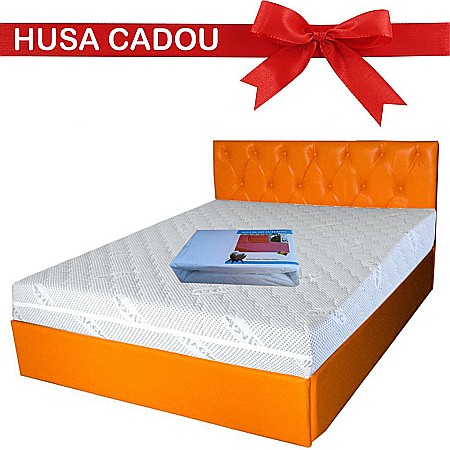 Saltea ortopedica, Jupiter Memory One 180x200x24cm, cu spuma poliuretanica, memory foam 4 cm, husa detasabila, tricot Silver Care, hipoalergenica, fermitate mediu spre tare, Saltsib [1]