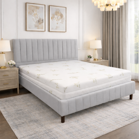 Saltele Hoteliere - Saltea ortopedica Magic Micro One 160x200x25 cm, arcuri pocket, 7 zone confort, husa detasabila tricot, fermitate medie, Saltsib