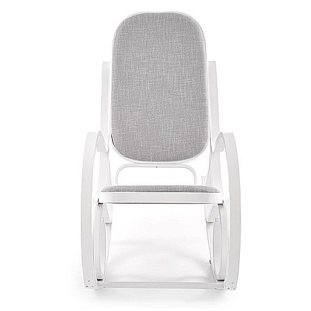 Scaun balansoar HM Max Bis Plus, textil, cadru lemn curbat, 90 kg, alb [2]
