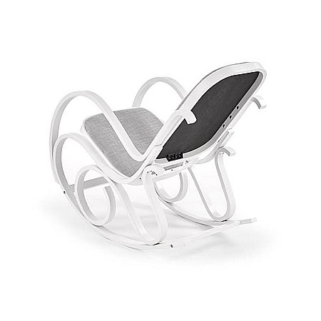 Scaun balansoar HM Max Bis Plus, textil, cadru lemn curbat, 90 kg, alb [5]