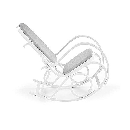 Scaun balansoar HM Max Bis Plus, textil, cadru lemn curbat, 90 kg, alb [6]