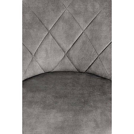 Scaun bar HM H101, tapitat cu stofa tip catifea, inaltime reglabila, suport picioare, 120 kg, gri [1]