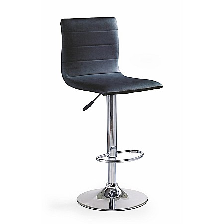 Scaune bar - Scaun bar HM H21, Piele ecologica, Inaltime ajustabila, Cu spatar, Rotativ, 90 kg, Negru