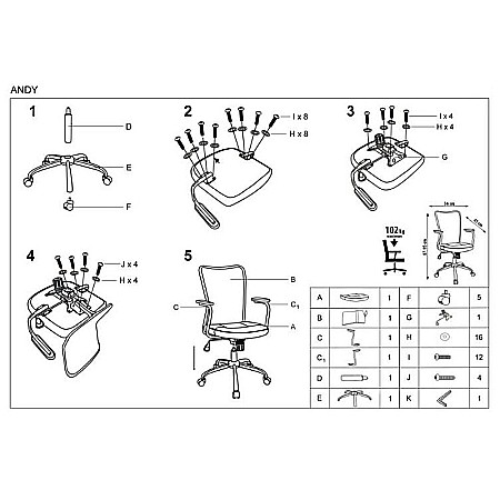 Scaun birou copii HM Andy, Mesh/Stofa, Ergonomic, Cadru Cromat, Inaltime ajustabila, Mecanism balansare, Rotire 360 ˚, 102 Kg, Albastru [4]