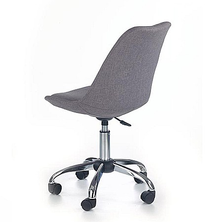 Scaun birou copii HM Coco 4, Ergonomic, Stofa, Cadru metalic, Inaltime ajustabila, Roti pivotante, 80 kg, Gri deschis [4]