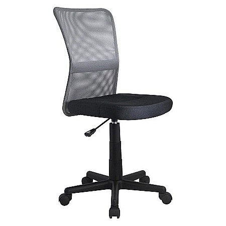 Produse - Scaun birou copii HM Dingo, Ergonomic, Cadru Polipropilena, Mesh, Inaltime ajustabila, 80 kg, 98x41x56 cm, Gri