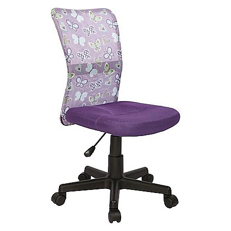 Produse - Scaun birou copii HM Dingo, Ergonomic, Cadru Polipropilena, Mesh, Inaltime ajustabila, 80 kg, 98x41x56 cm, Violet