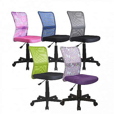 Scaun birou copii HM Dingo, Ergonomic, Cadru Polipropilena, Mesh, Inaltime ajustabila, 80 kg, 98x41x56 cm, Gri [2]