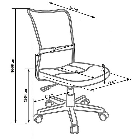 Scaun birou copii HM Dingo, Ergonomic, Cadru Polipropilena, Mesh, Inaltime ajustabila, 80 kg, 98x41x56 cm, Gri [3]