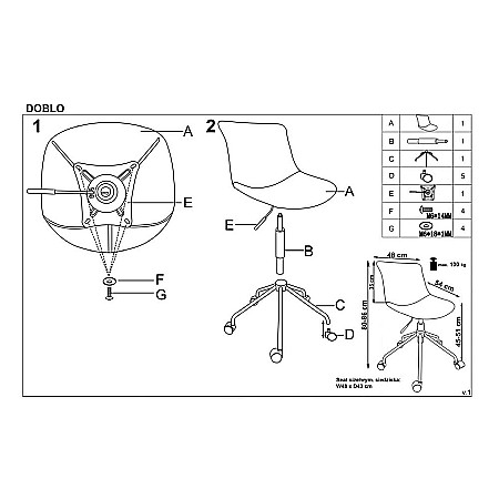 Scaun birou copii HM Doblo, ergonomic, roti pivotante, cadru cromat, stofa, inaltime ajustabila, 100 kg, gri [8]
