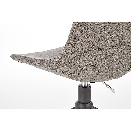 Scaun birou copii HM Doblo, ergonomic, roti pivotante, cadru cromat, stofa, inaltime ajustabila, 100 kg, gri [6]