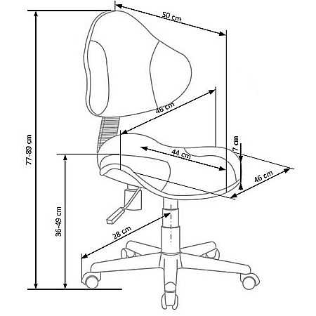 Scaun birou copii HM Flash 2, Ergonomic, Stofa/Mesh, Cadru Polipropilena, Inaltime ajustabila, 80 Kg, Roz/Gri [4]
