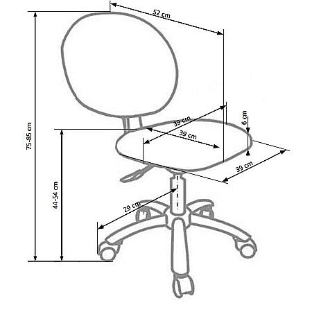 Scaun birou copii HM Gol, Piele ecologica, Inaltime ajustabila, Roti cauciucate, 90 Kg, Verde [4]