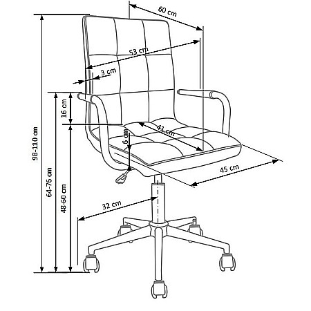 Scaun birou copii HM Gonzo 2, Ergonomic, Cadru metalic, Tapitat cu piele ecologica, Ajustabil pe inaltime, Cu brate, 90 Kg, Alb [6]