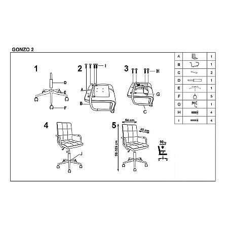 Scaun birou copii HM Gonzo 2, Ergonomic, Cadru metalic, Tapitat cu piele ecologica, Ajustabil pe inaltime, Cu brate, 90 Kg, Alb [7]