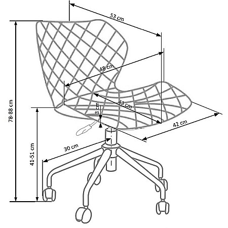 Scaun birou copii HM Matrix, Ergonomic, Cadru Metalic, Stofa/Piele ecologica, Inaltime ajustabila, 100 Kg, Alb/Negru [6]