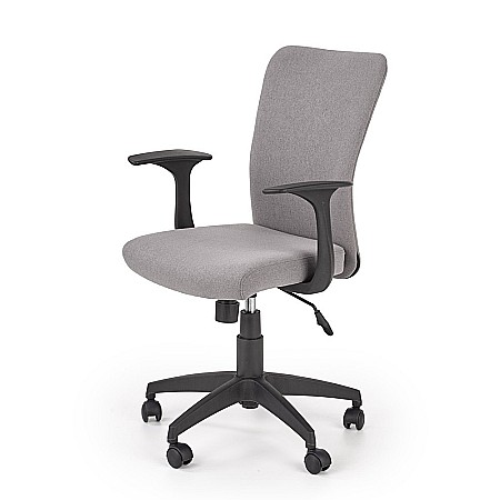 Scaun birou copii HM Nody, mecanism de balans, cu brate, tapiterie stofa, rotire 360 ˚, cadru polipropilena, 100 kg, gri [1]