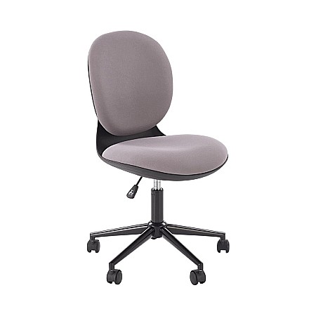 Scaune - Scaun birou copii HM Orion, stofa, inaltime reglabila, rotire 360 ?,roti pivotante, cadru polipropilena, 80 kg, negru/gri