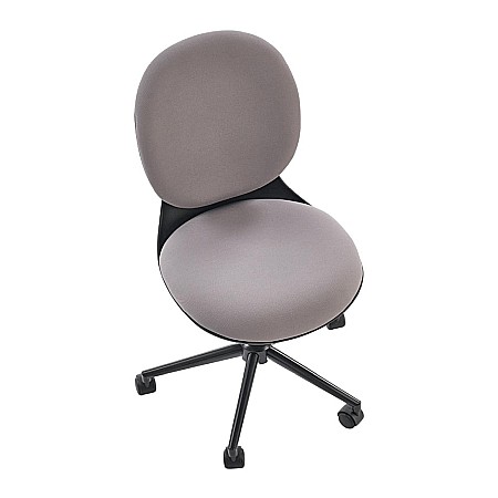 Scaun birou copii HM Orion, stofa, inaltime reglabila, rotire 360 ?,roti pivotante, cadru polipropilena, 80 kg, negru/gri [3]