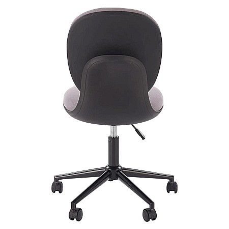 Scaun birou copii HM Orion, stofa, inaltime reglabila, rotire 360 ?,roti pivotante, cadru polipropilena, 80 kg, negru/gri [6]